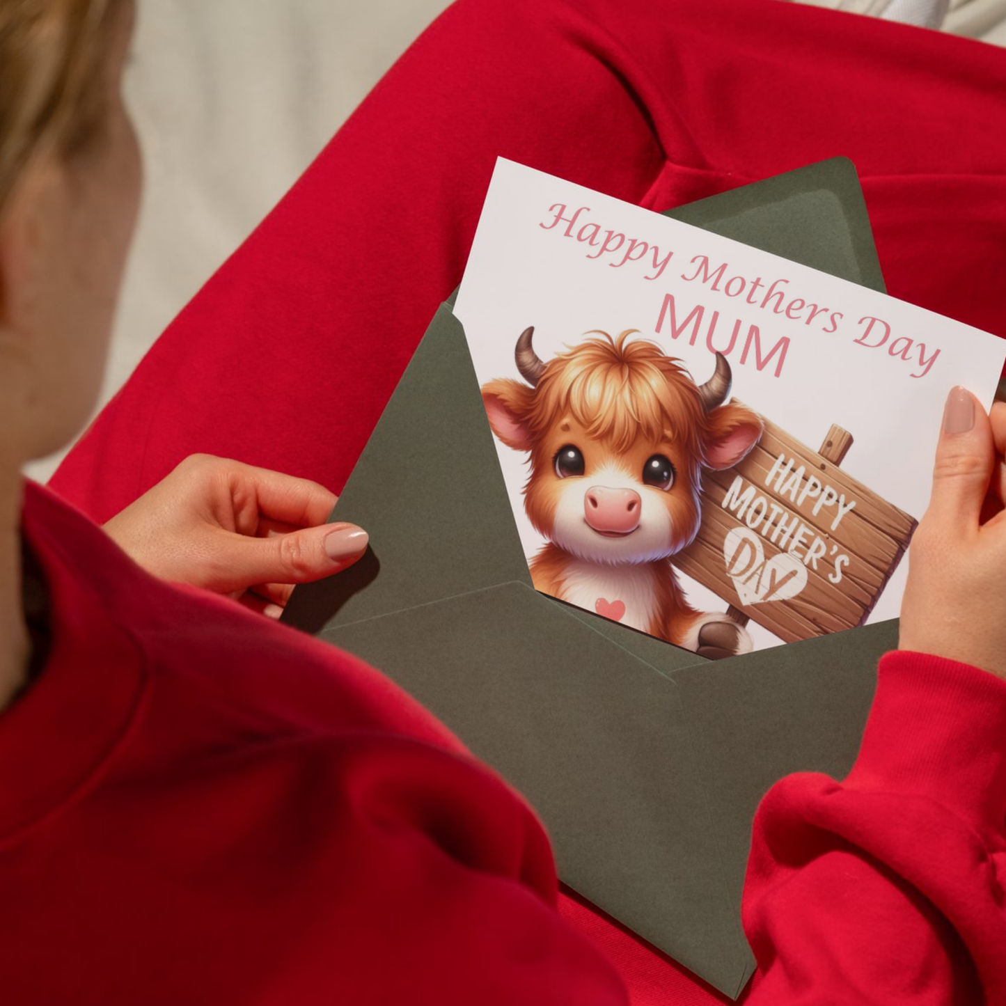 Mothers Day Card - Highland Cow