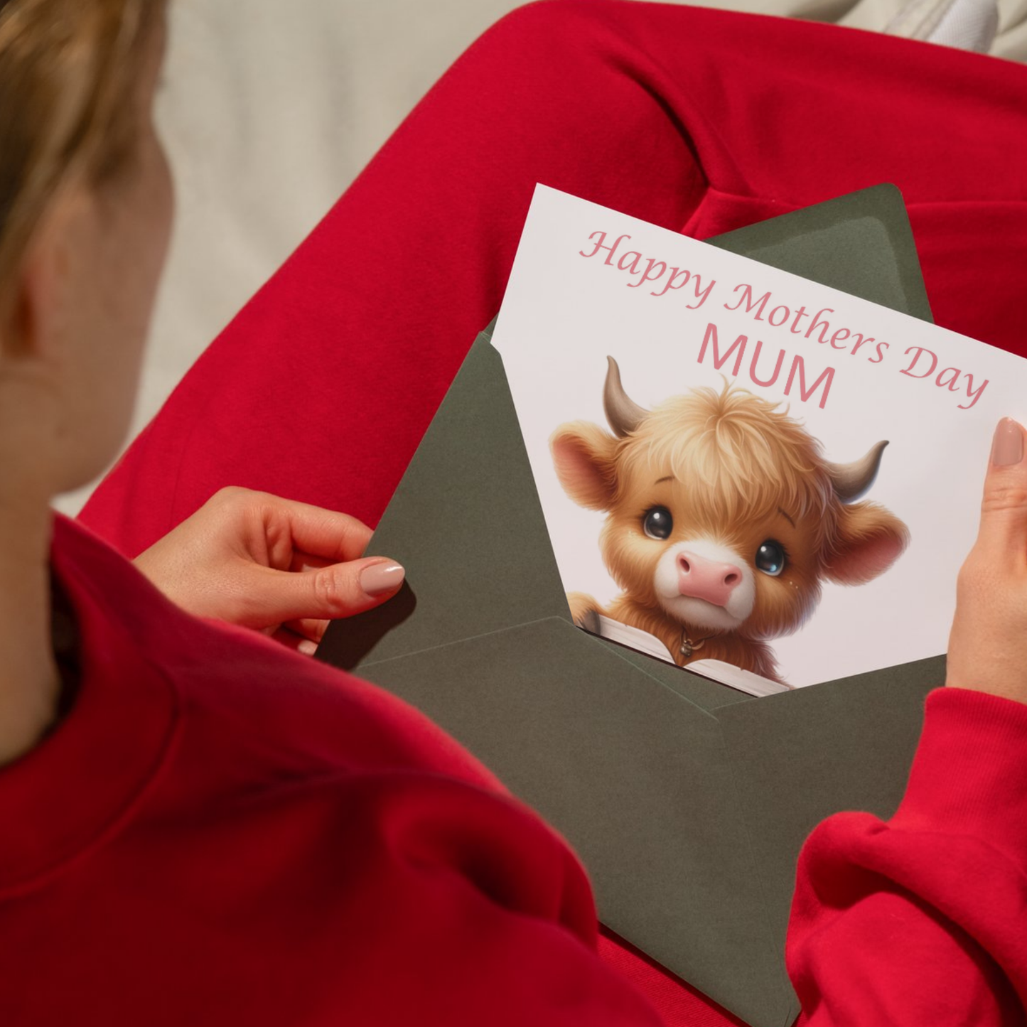 Mothers Day Card - Highland Cow