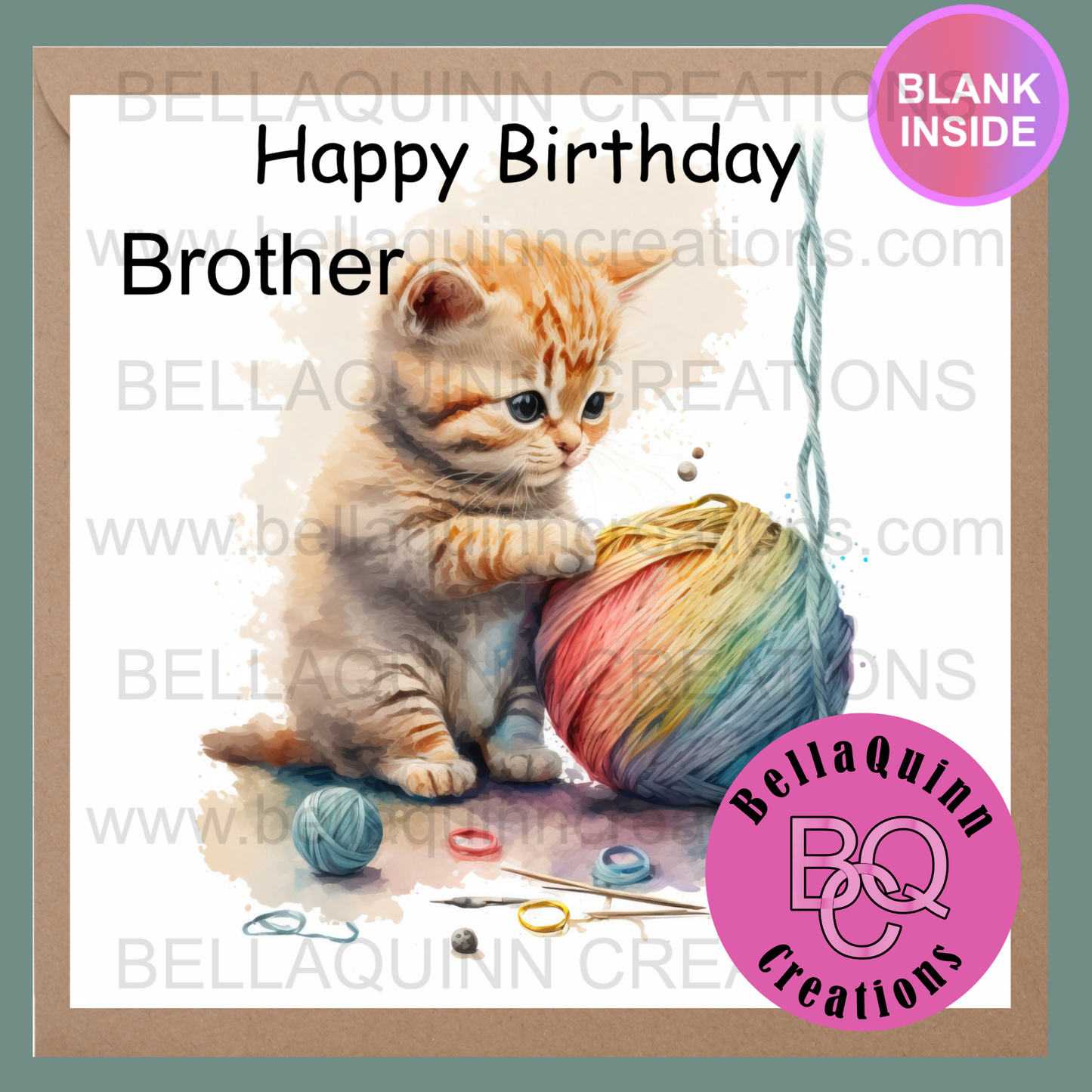 Cat Collection Greeting Card - Happy Birthday Brother