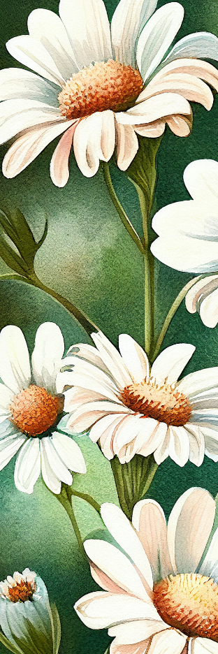 Green Daisy Bookmark