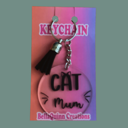 Acrylic Keychain - Cat Mum