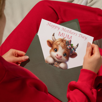 Mothers Day Card - Highland Cow