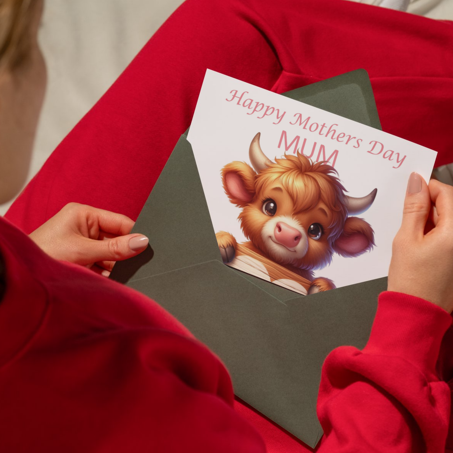 Mothers Day Card - Highland Cow