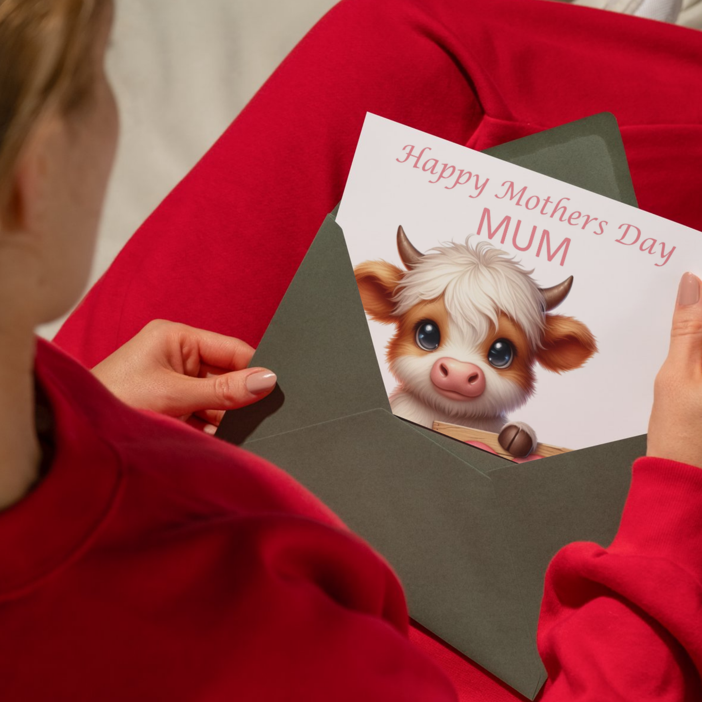 Mothers Day Card - Highland Cow