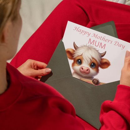Mothers Day Card - Highland Cow