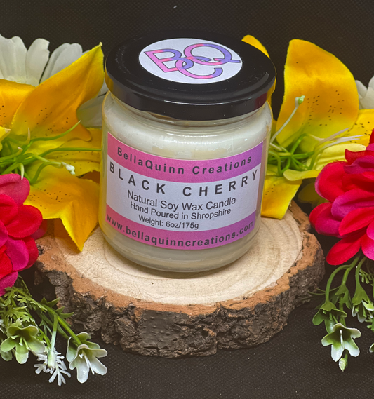 Black Cherry Soy Wax Scented Candle