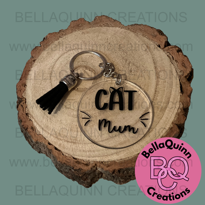 Acrylic Keychain - Cat Mum