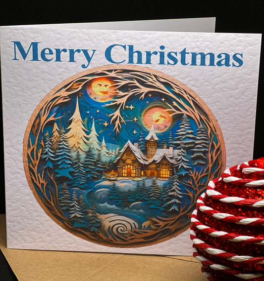 Christmas Starry Night Card