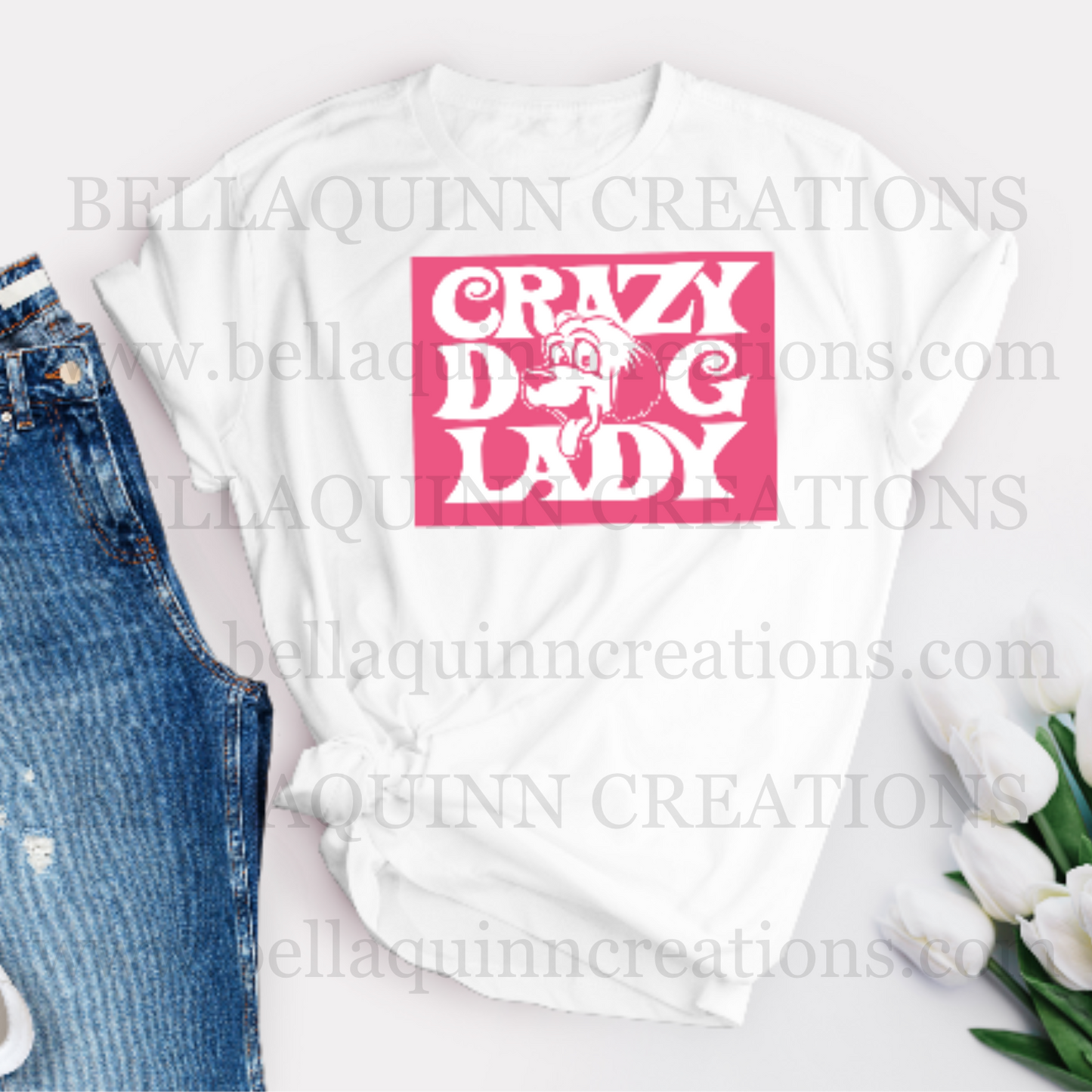 Crazy Dog Lady Printed T-Shirt