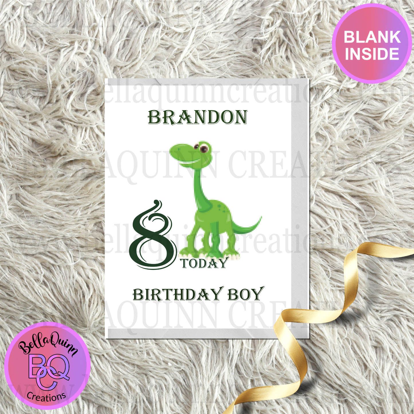 Personalisation Dinosaur Birthday Boy Card