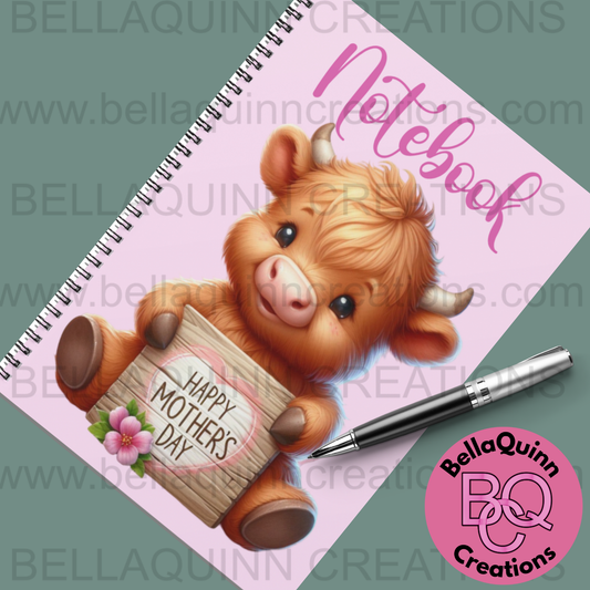 Highland Cow Spiral Bound Notebook
