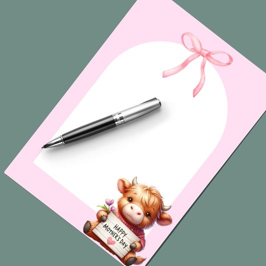 Highland Cow Notepad