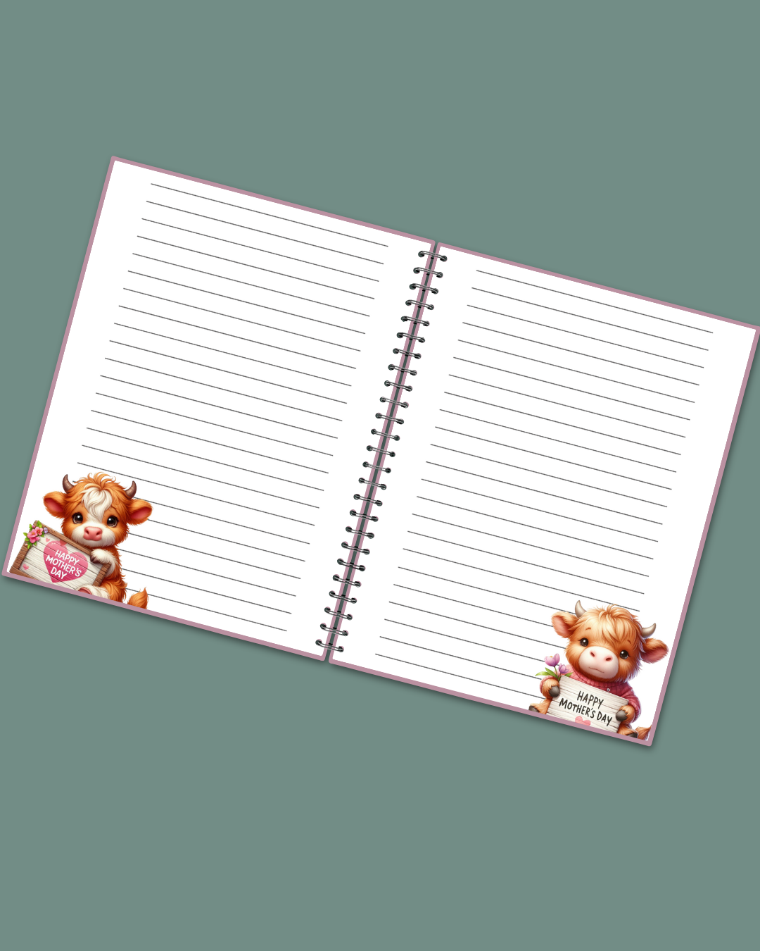 Highland Cow Spiral Bound Notebook