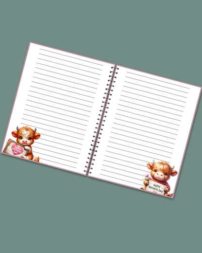 Highland Cow Spiral Bound Notebook