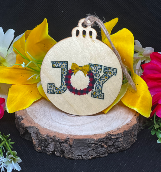 Joy Wooden Christmas Decoration