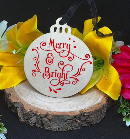 Christmas Tree/Merry & Bright Christmas Tree Decoration