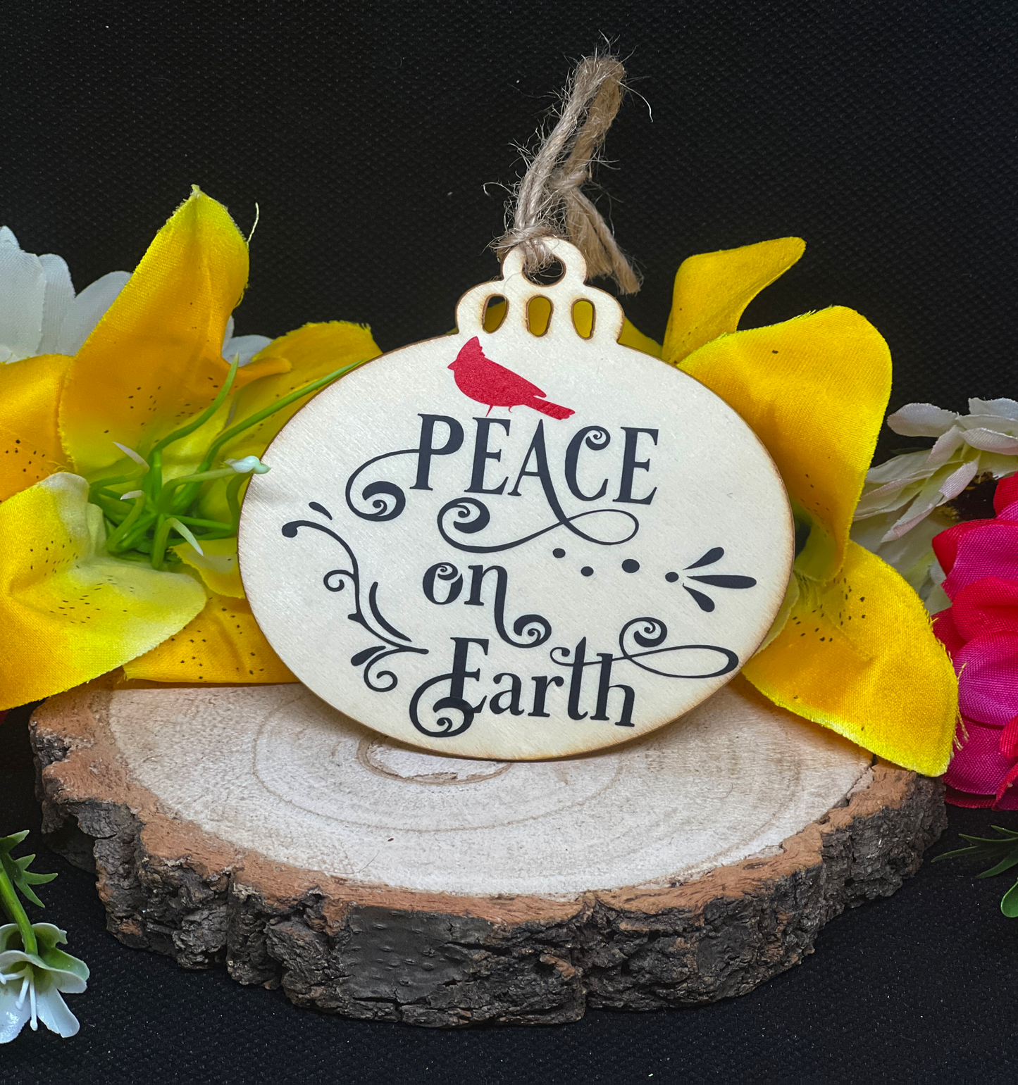 Peace on Earth/Cardinal Christmas Decoration