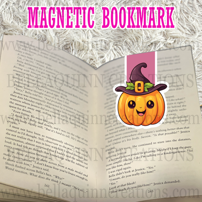 Pumpkin Head Magnetic Bookmark