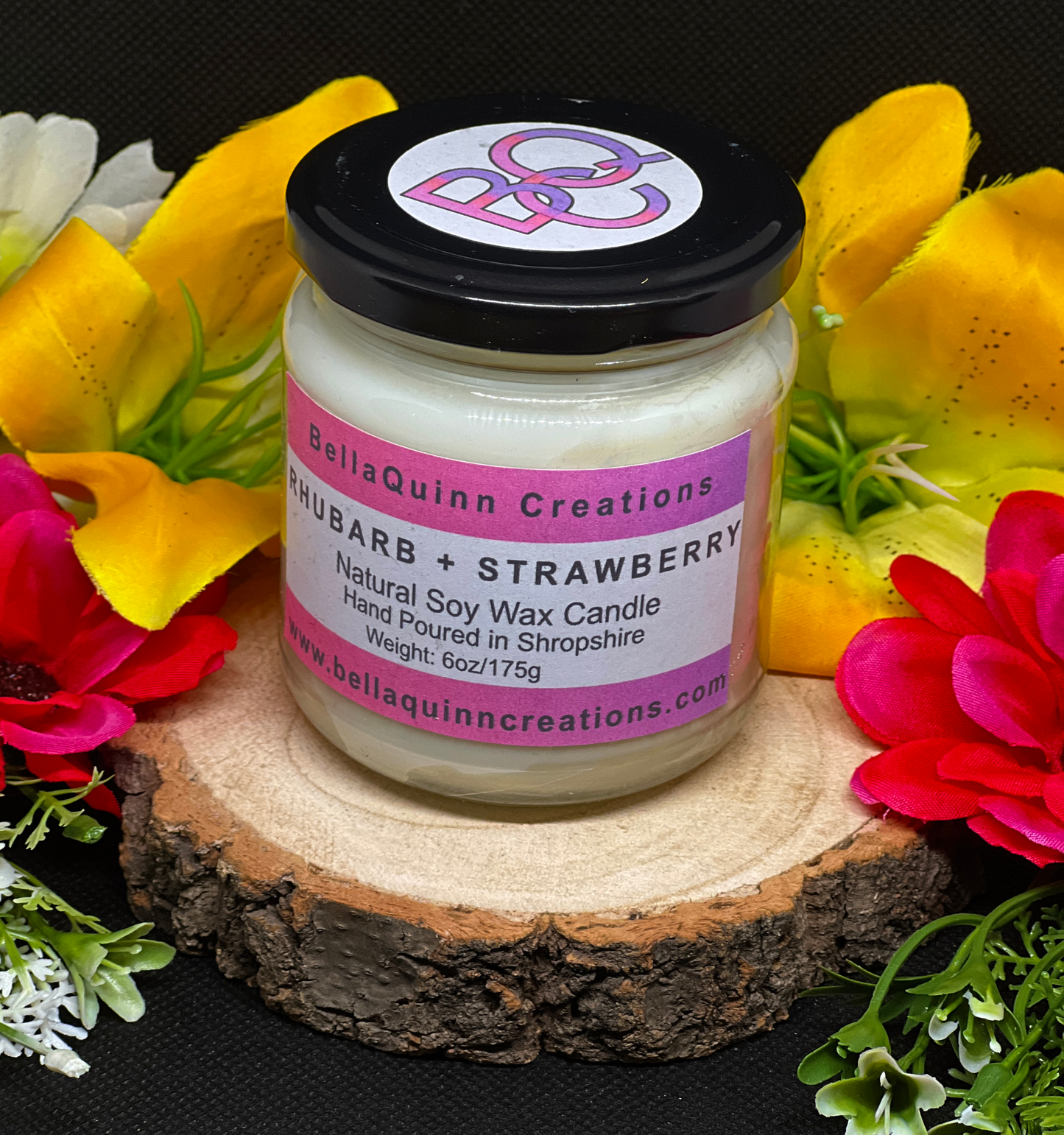 Rhubarb + Strawberry Soy Wax Scented Candle