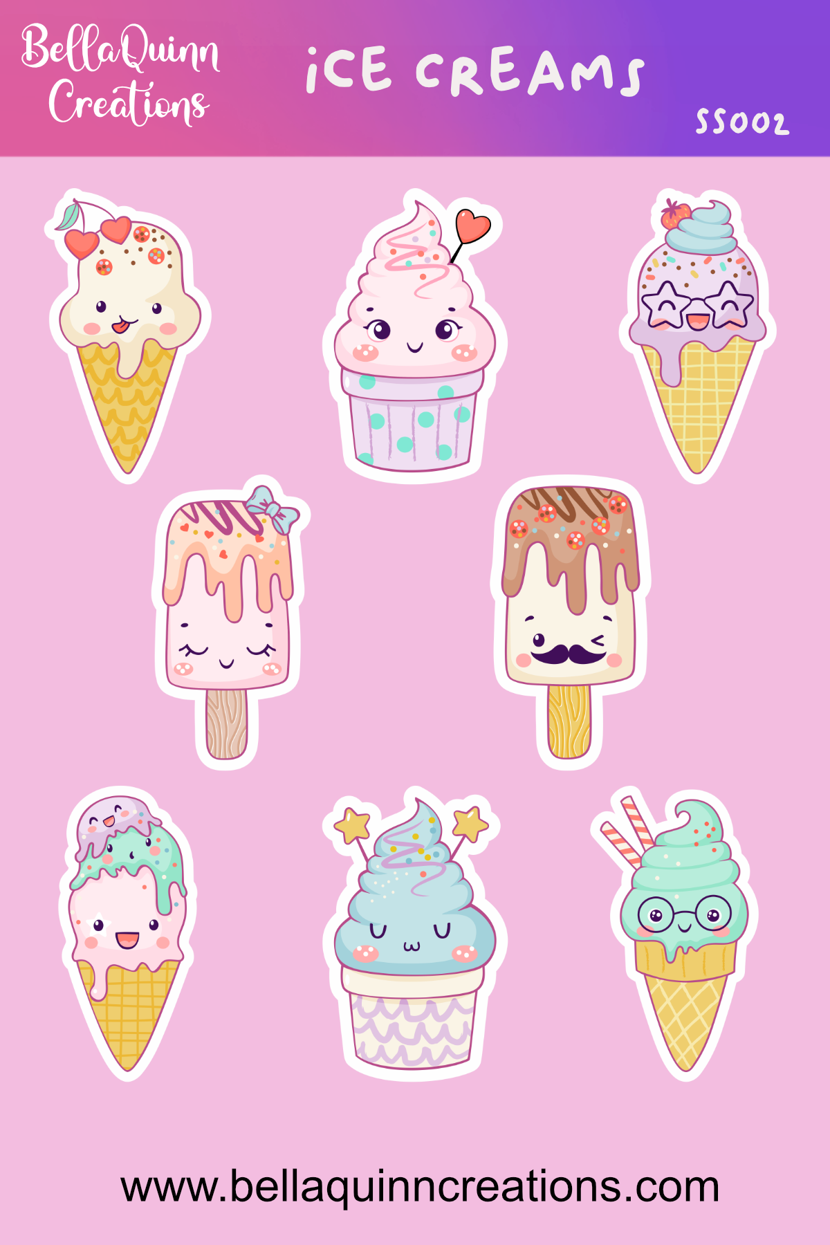 Ice Cream Sticker Sheet