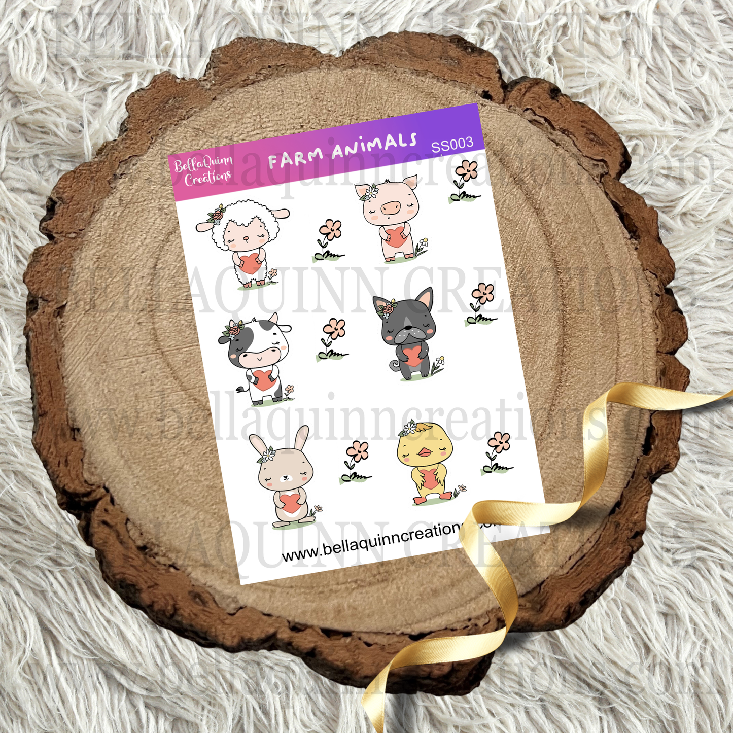 Farm Animals Sticker Sheet