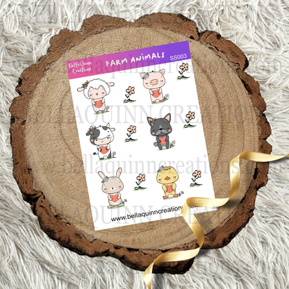 Farm Animals Sticker Sheet