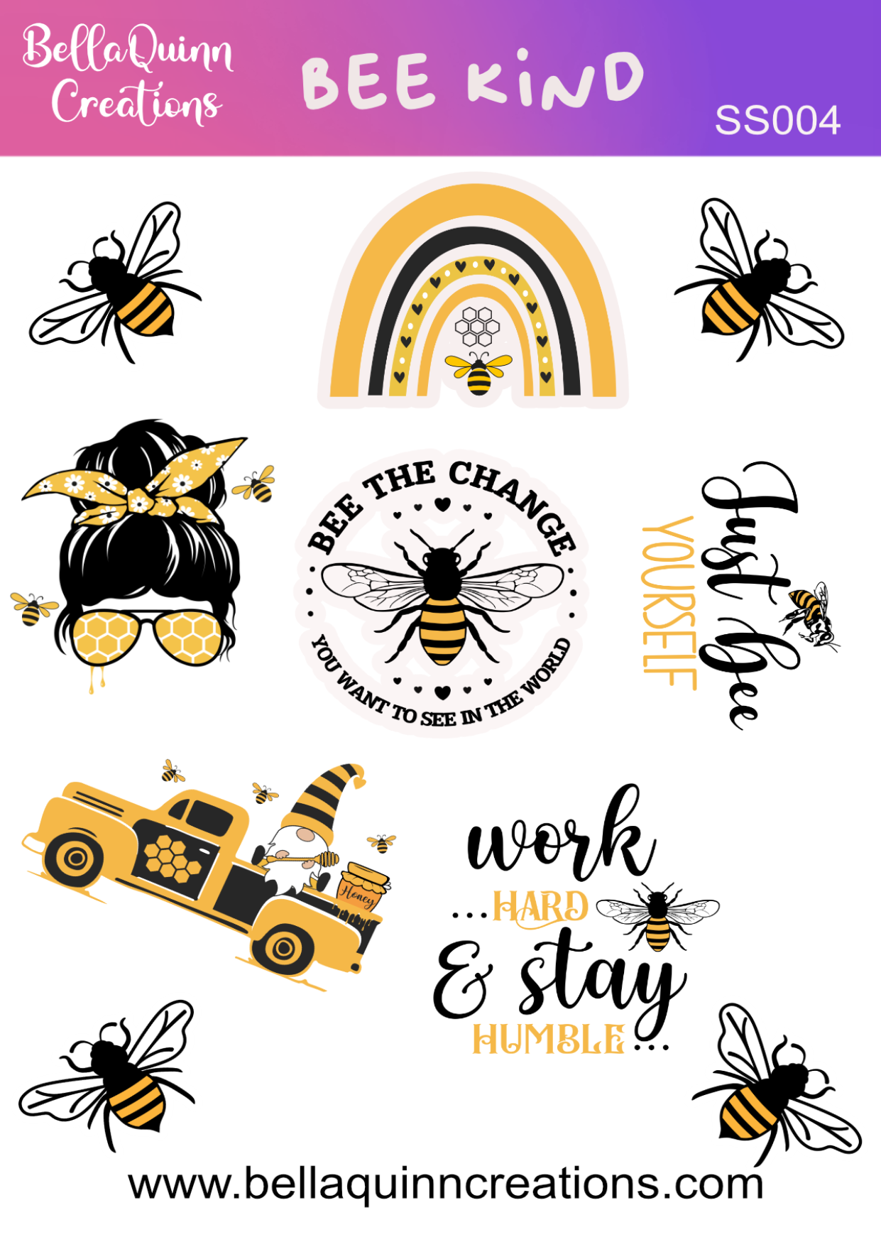 Bee Kind Sticker Sheet