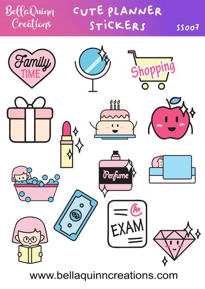 Cute Planner Sticker Sheet