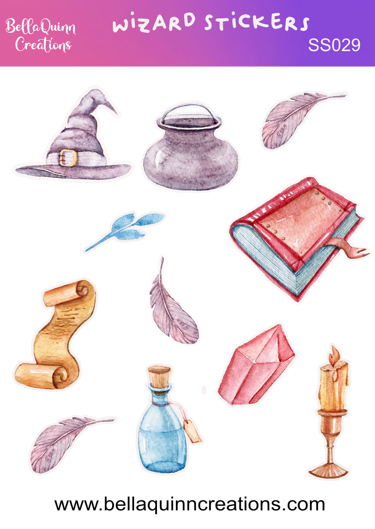 Wizardry Sticker Sheet