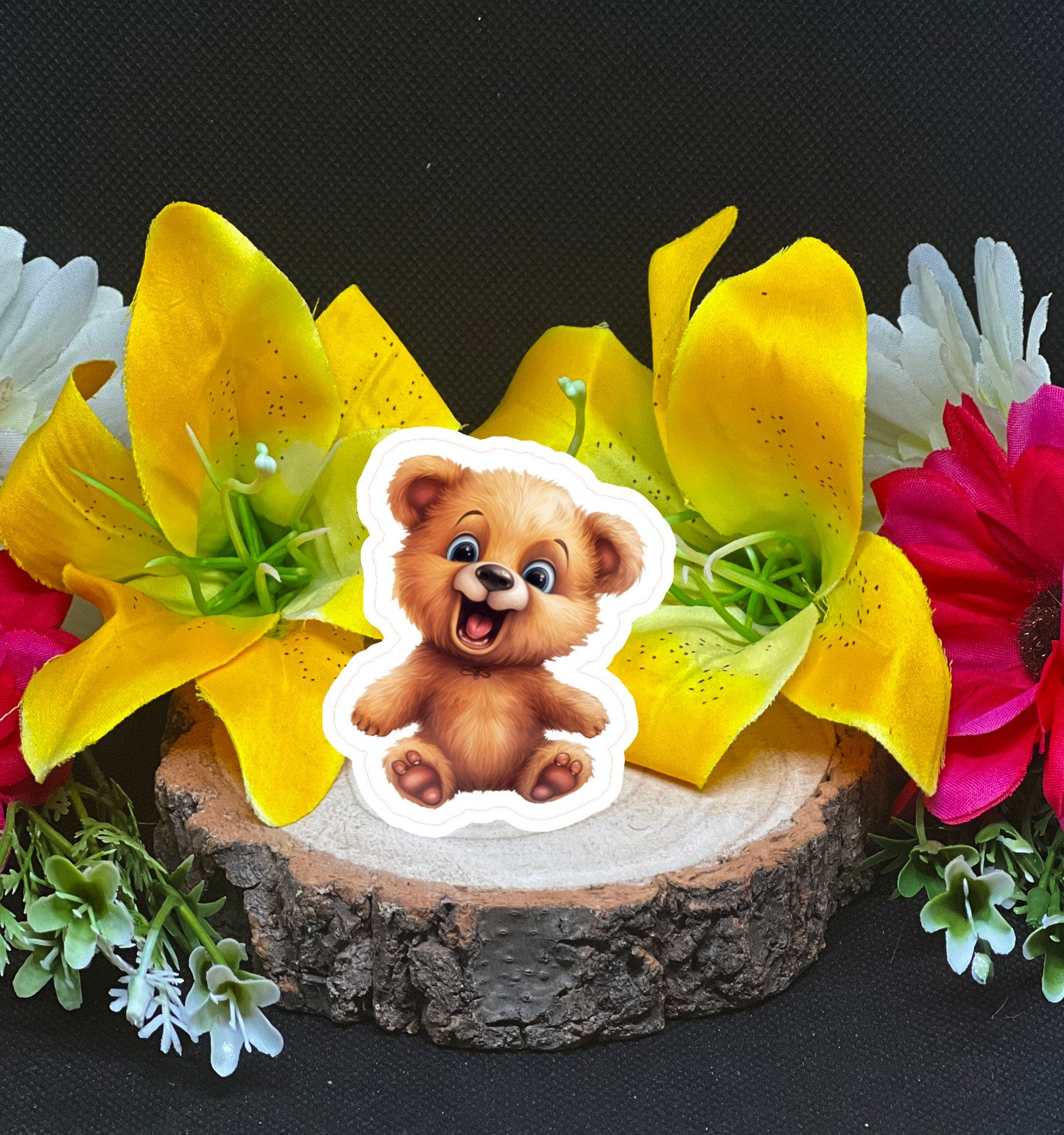 Teddy Bear Vinyl Die Cut Sticker