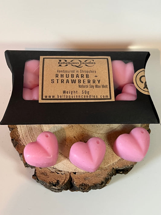 Rhubarb + Strawberry Heart Wax Melts (Pack 10)